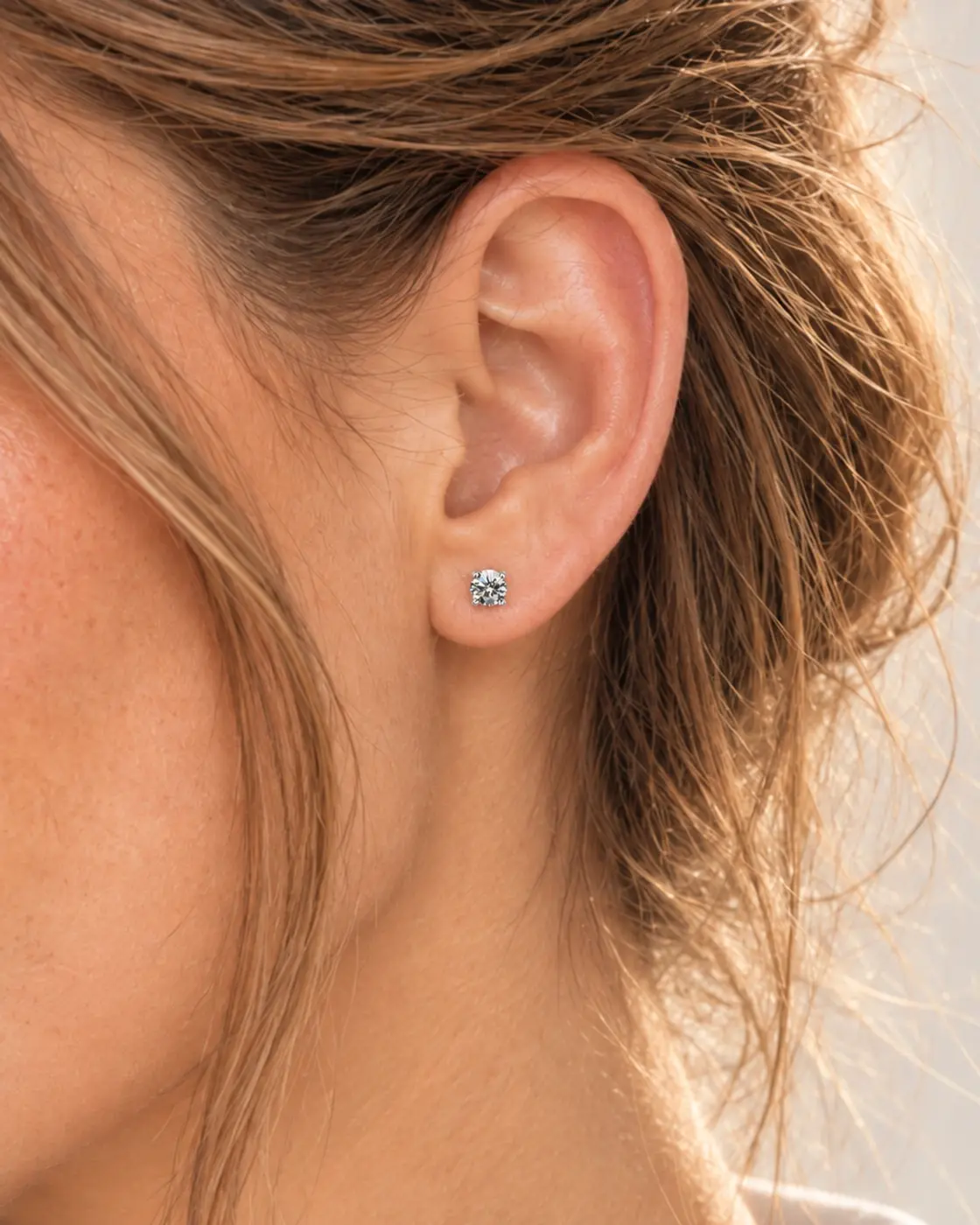עגילים צמודים · סימון ספק 0.3ct