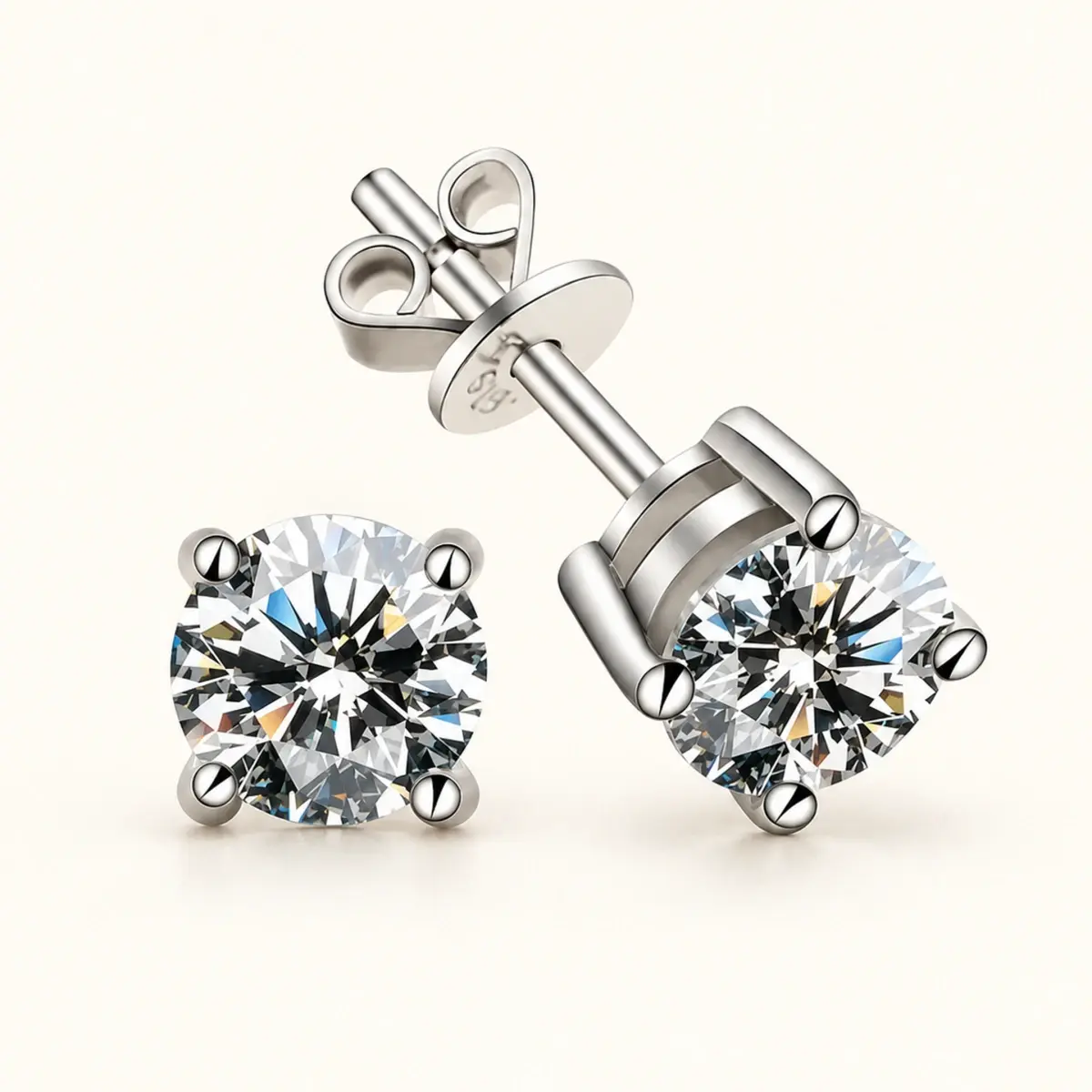 עגילים צמודים · סימון ספק 0.3ct